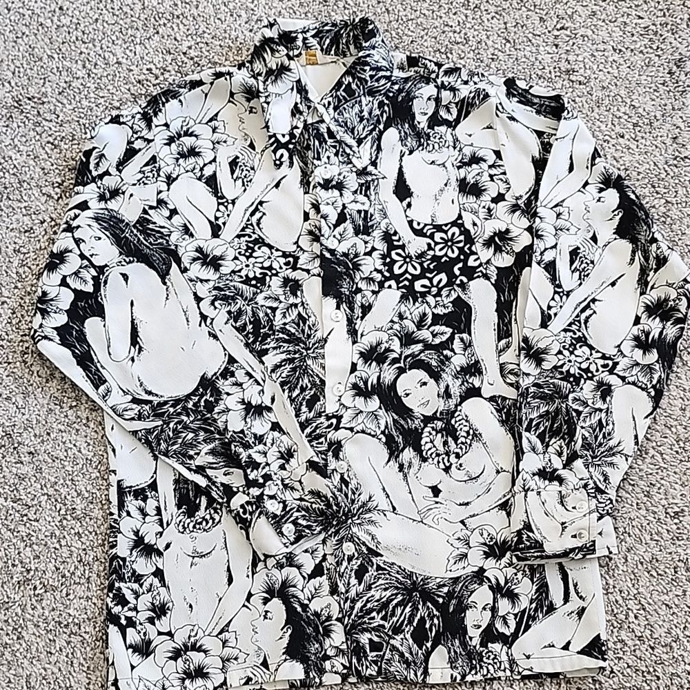 Hawaiian nude ladies blouse M